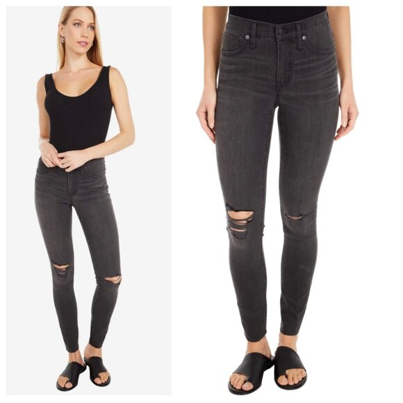 Madewell Denim - Madewell Distressed Curvy High-Rise Skinny Jeans, Size 26